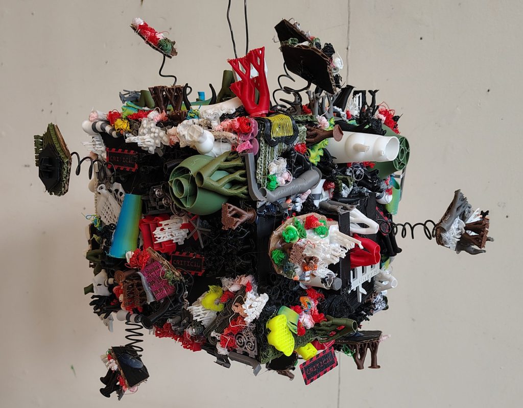 Fundamentals of 3D Design, Class Project #2 – Abstract Sculpture w/ Wood &&nbsp;Wire